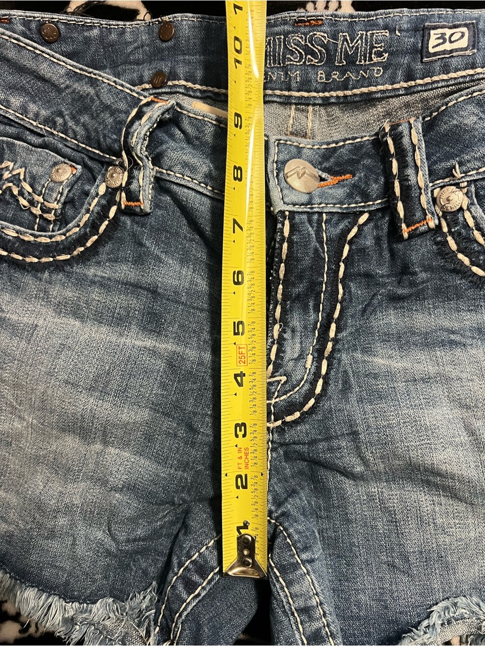 Miss Me Light Blue Distressed Denim Jean Shorts - Picture 7 of 7